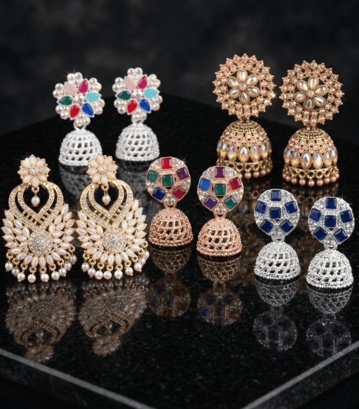 Traditional Indian Earrings Combo Set for Women – 5 Stylish Designs | Reet Rhythm